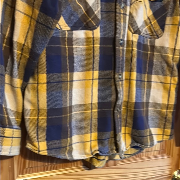 Cabela's Yellow and Purple Heavy Plaid Shirt - Picture 5 of 12